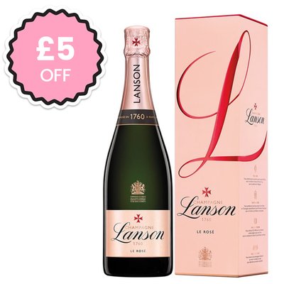 Lanson Le Rose Label Champagne 75cl Gift Box