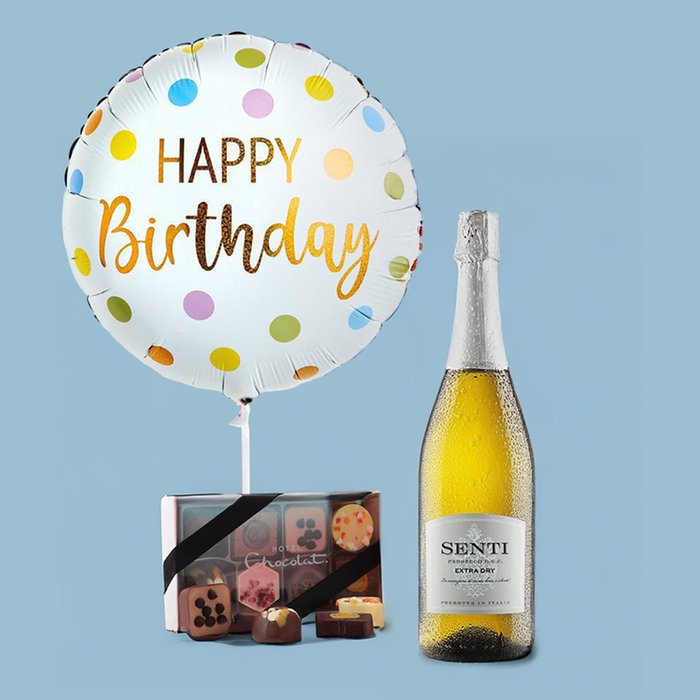 Happy Birthday Pastel Dots Balloon Gift Set 