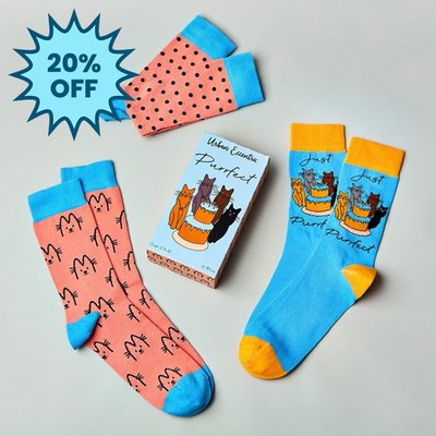 Unisex Just Purrfect Socks Gift Set