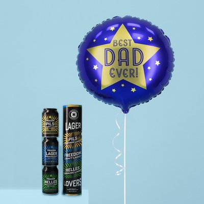 Best Dad Balloon and Beer Gift Set