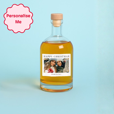 Personalised Happy Christmas Photo Upload Rum 50cl