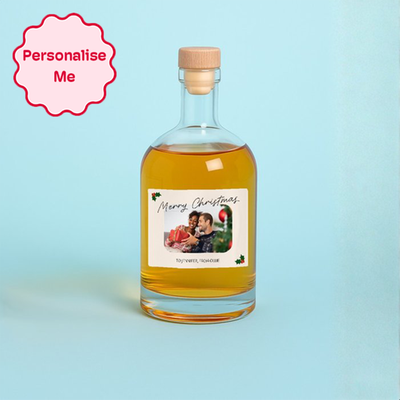 Personalised Merry Christmas Photo Upload Rum 50cl