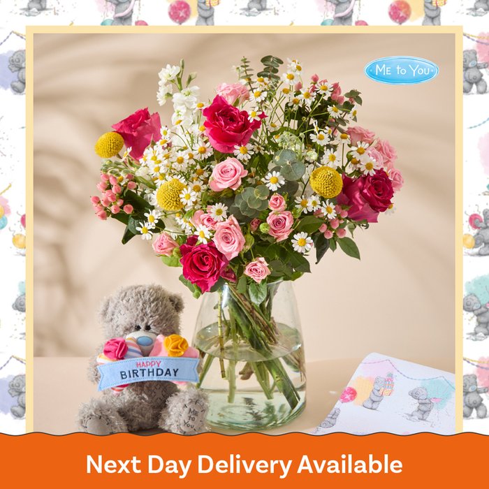 Tatty Teddy Birthday Bouquet and Plush Gift Set