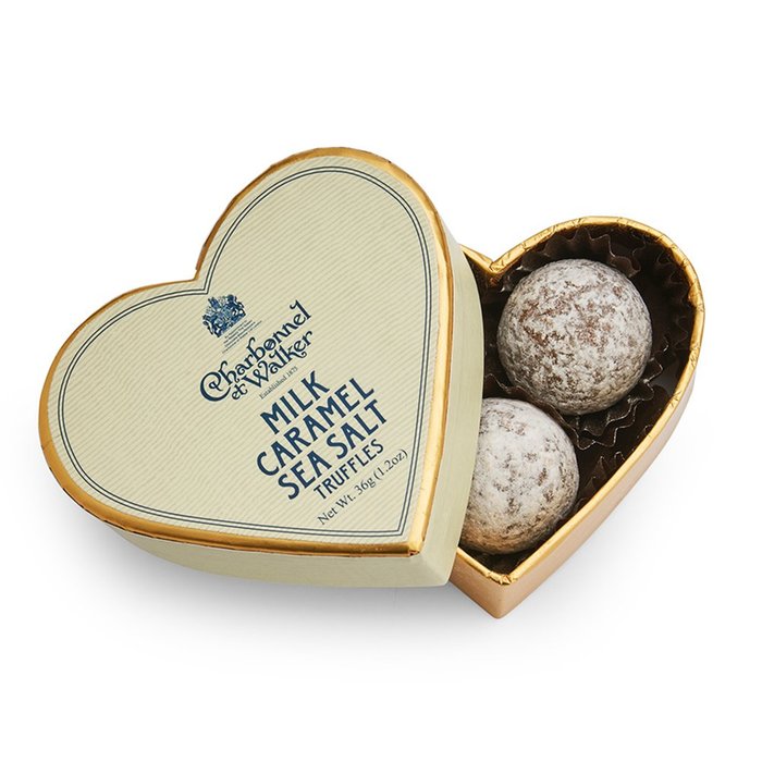 Charbonnel Et Walker Milk Sea Salt Caramel Truffles Heart (36g)