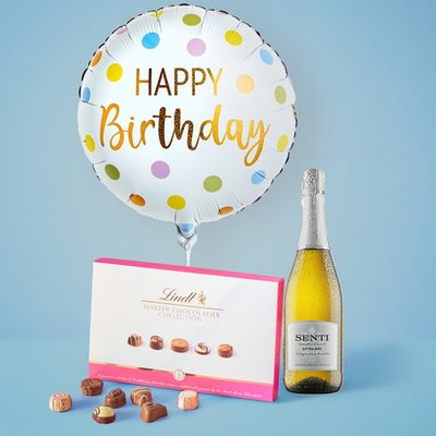 Happy Birthday Pastel Dots Balloon Gift Set 
