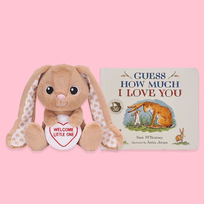 Swizzels 18cm Welcome little one & Guess how much I Love You book