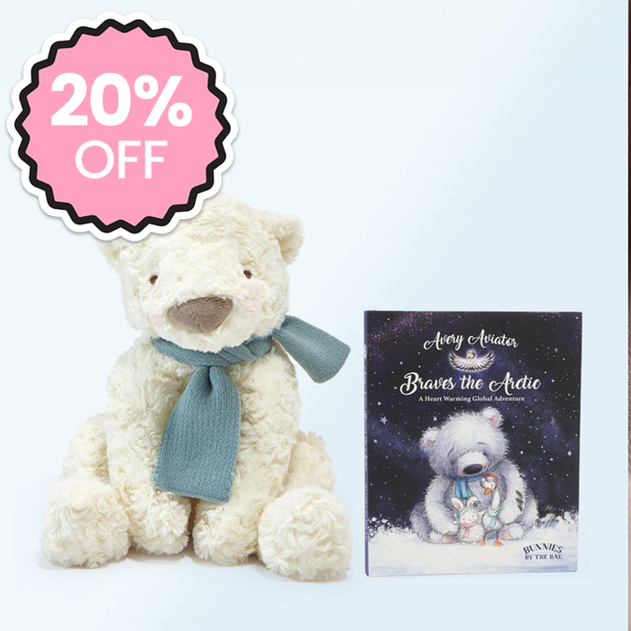 Boris Bearialis Plush & Avery Aviator Braves the Arctic Book