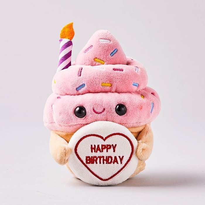 Swizzels Love Hearts Happy Birthday Cup-Cake Soft Toy