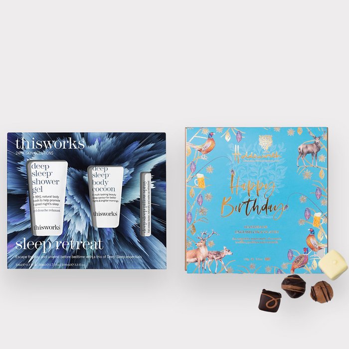 This Works Sleep Retreat & Holdsworth Happy Birthday Chocolates 110g Gift Set