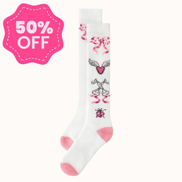 Cath Kidston Pretty Heart Print Socks