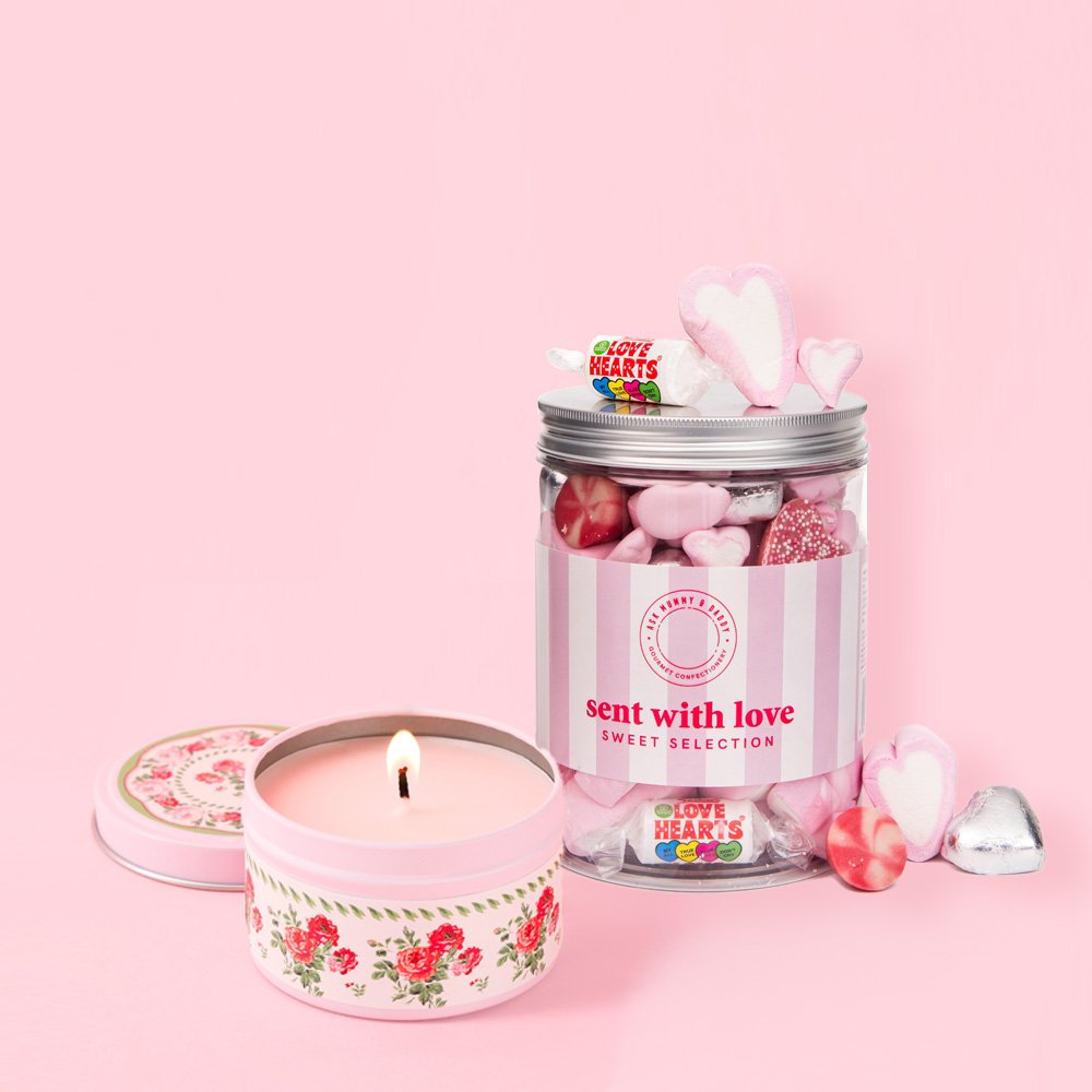 Cath Kidston Antique Rose Tin Candle & Sent With Love Sweet Tub (1 Litre)
