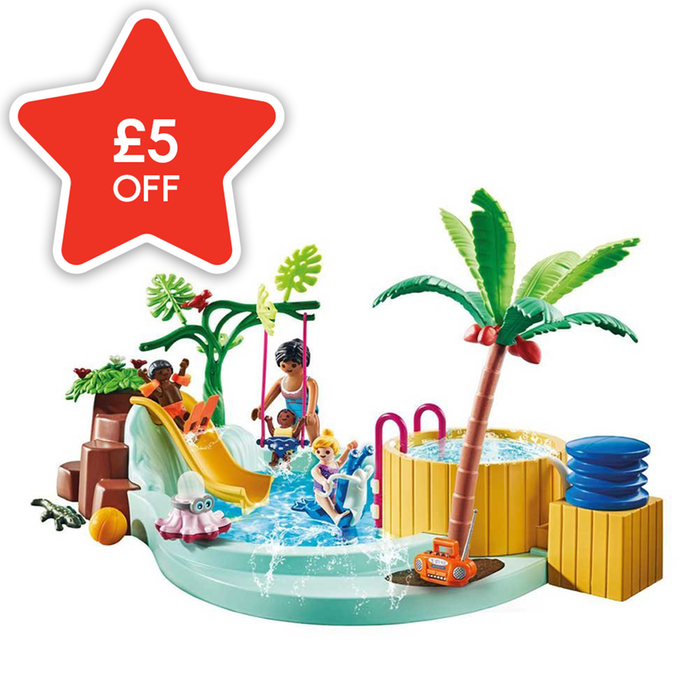 Playmobil My Life Children's Pool with Whirlpool Playset (71529)