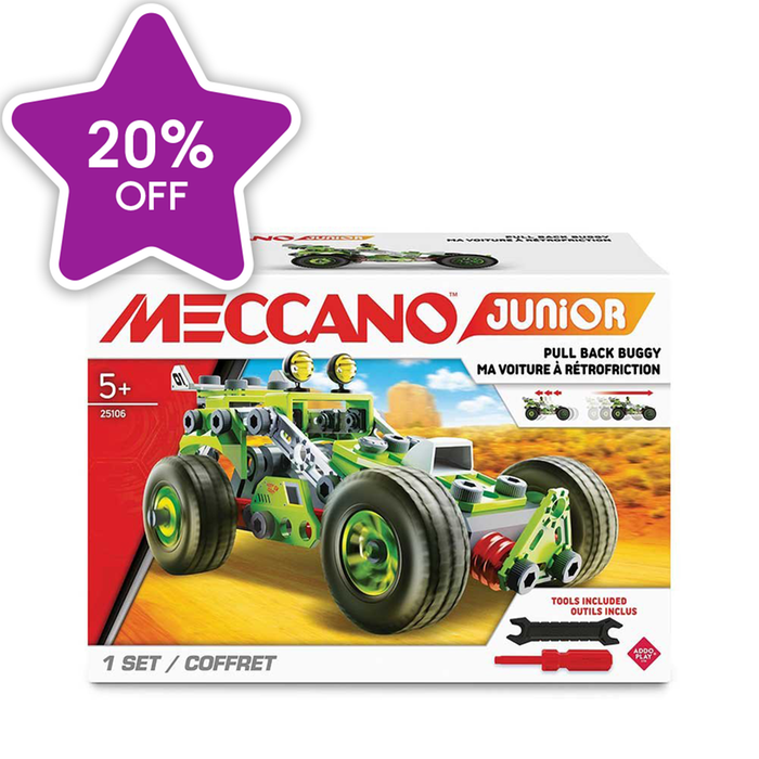 Meccano Junior Pull Back Buggy Construction Set