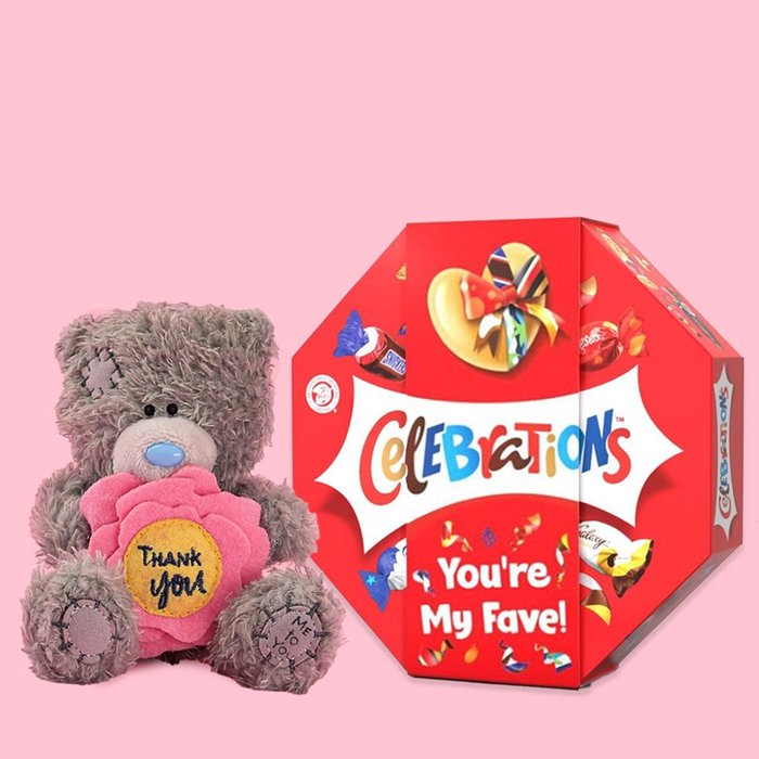 Tatty Teddy 11.5cm Thank You Bear & Celebrations Centrepiece 'You're My Fave' 385g