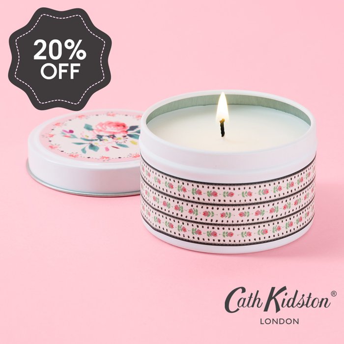 Cath Kidston Floral Rose Tin Candle