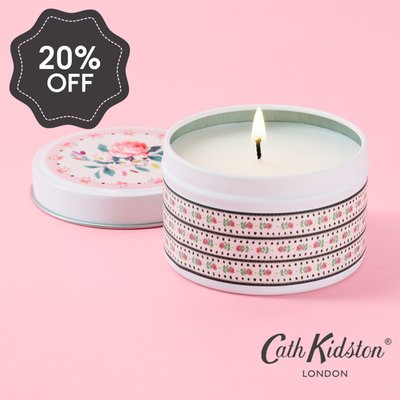 Cath Kidston Floral Rose Tin Candle
