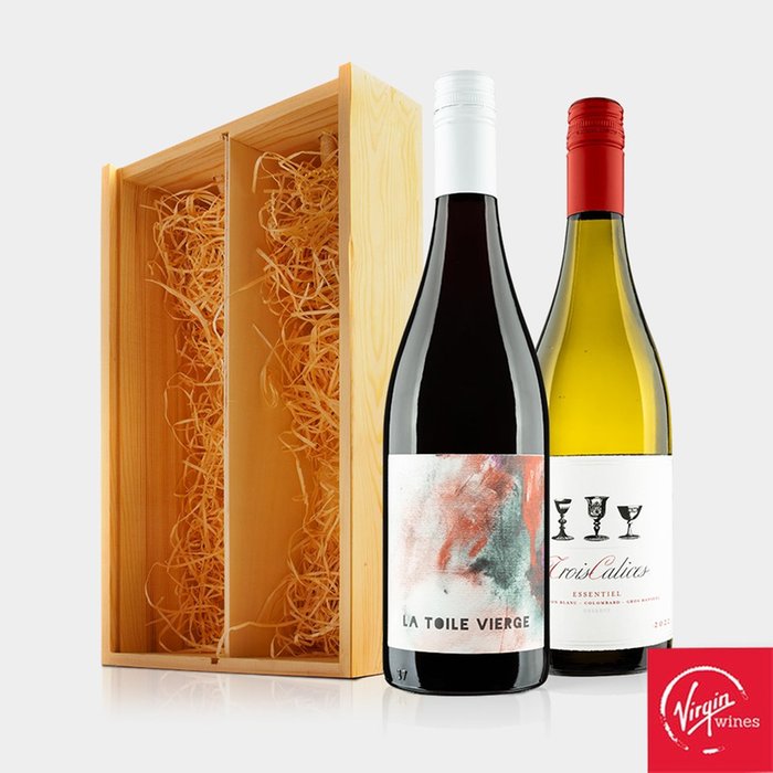 Virgin Wines French Wine Duo in Wooden Gift Box