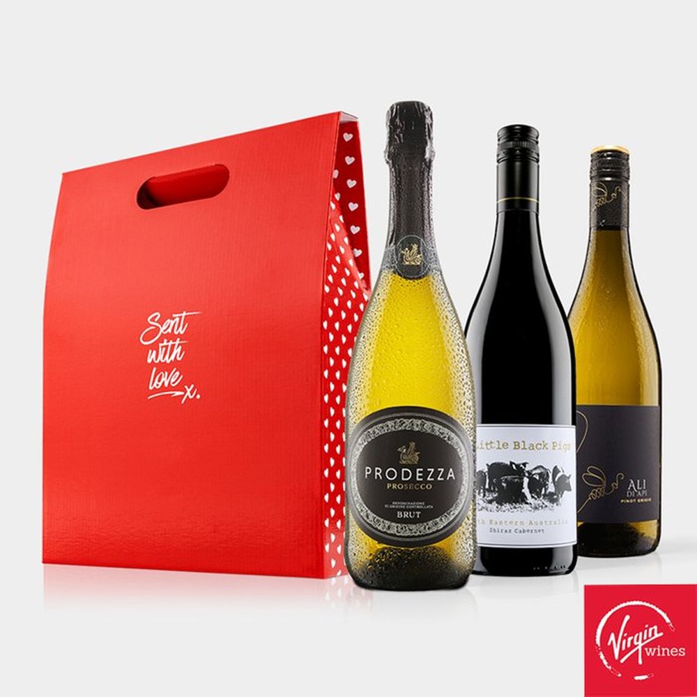 Virgin Wines Sent With Love Wine Trio With Prosecco Alcohol