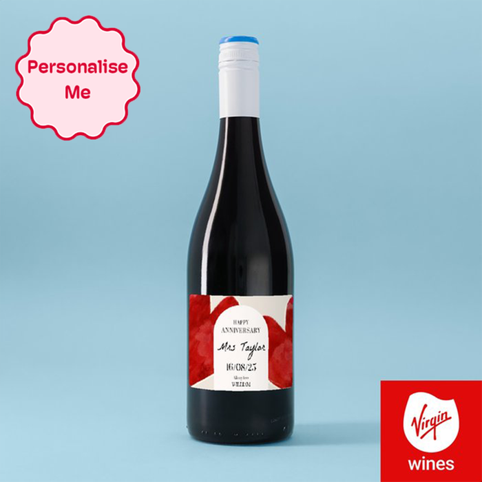 Personalised Happy Anniversary Merlot 75cl