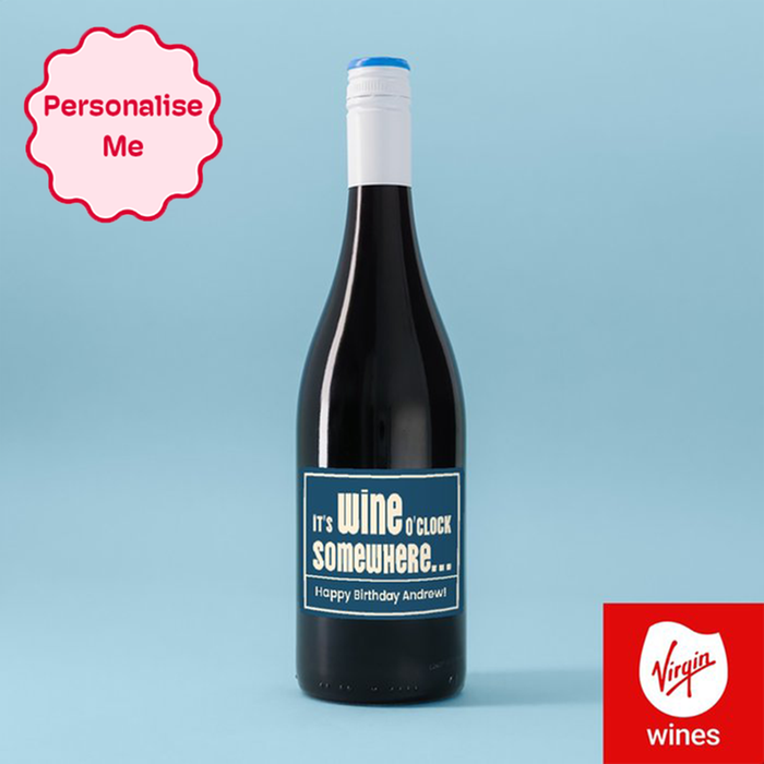 Personalised It's Wine O'Clock Merlot 75cl