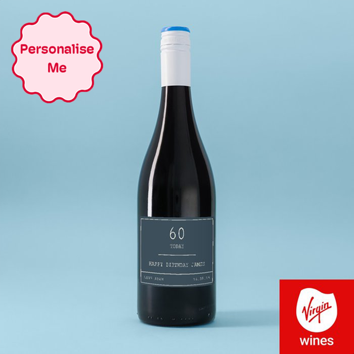 Personalised Milestone Birthday Merlot 75cl