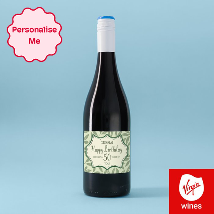 Personalised Milestone Birthday Merlot 75cl