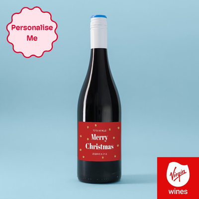 Personalised Merry Christmas Merlot 75cl