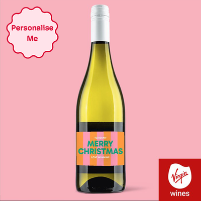 Personalised Merry Christmas Pinot Grigio 75cl