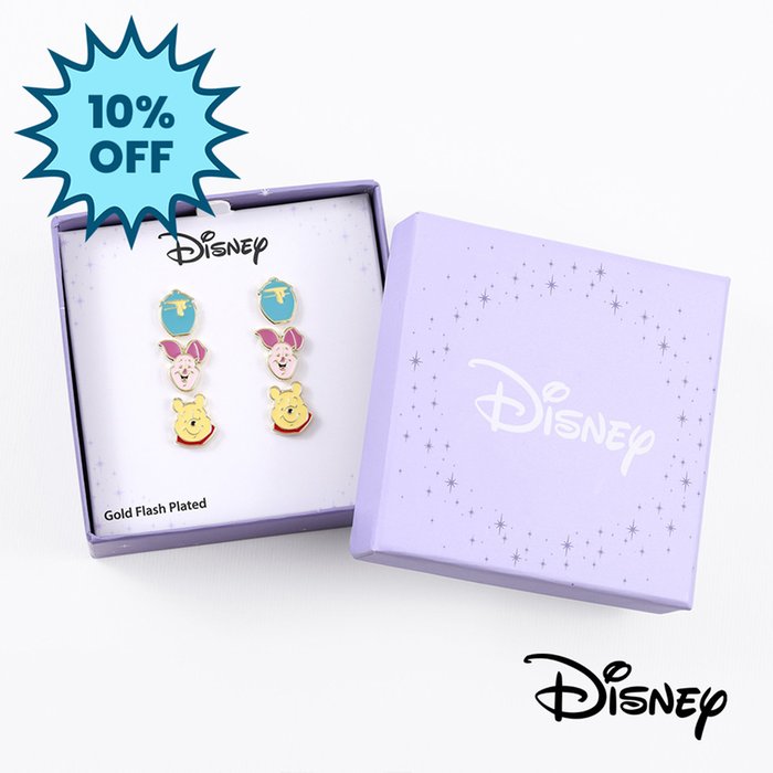 Disney Winnie The Pooh Trio Earring Set