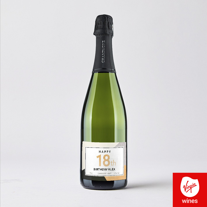 Personalised 18th Birthday Champagne 75cl