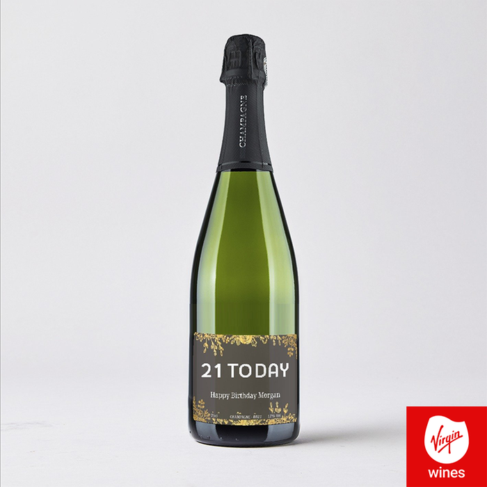 Personalised 21st Birthday Champagne 75cl