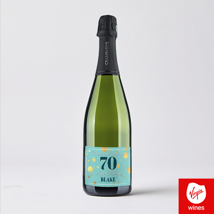 Virgin Wines Personalised 70th Birthday Champagne