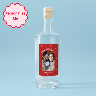 Personalised Christmas Spirit Photo Upload Gin 70cl