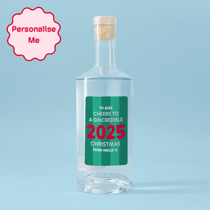 Personalised Gincredible Christmas Gin 70cl