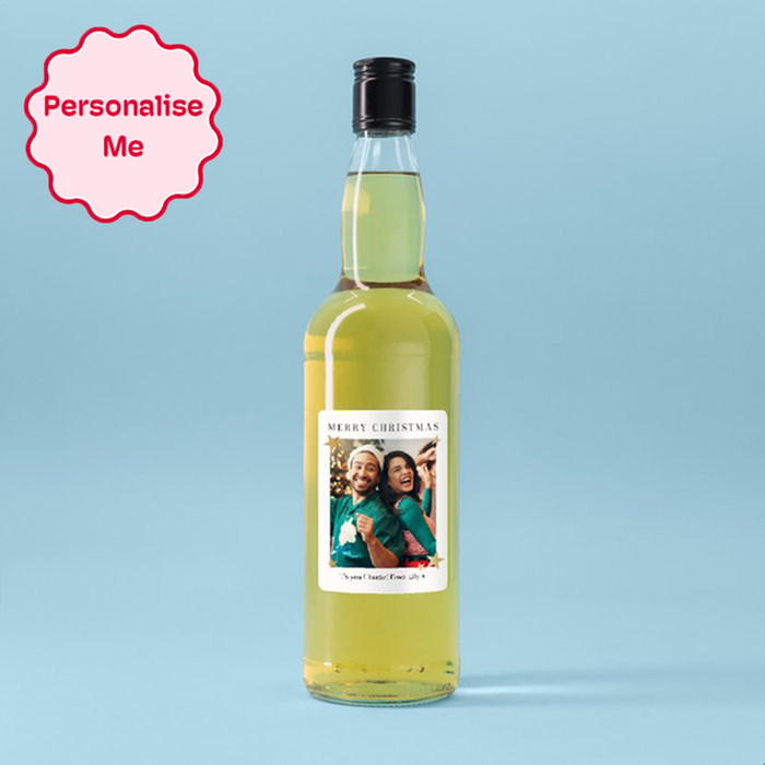 Personalised Merry Christmas Photo Upload Whisky 70cl