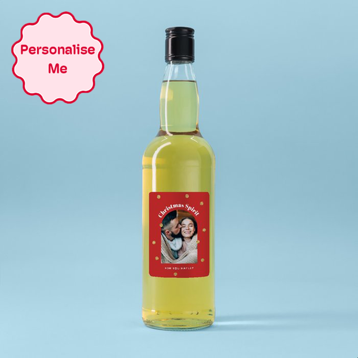 Personalised Christmas Spirit Photo Upload Whisky 70cl