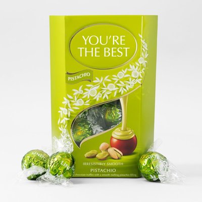 Lindor 'You're the Best' Pistachio Milk Chocolate Truffles (200g)