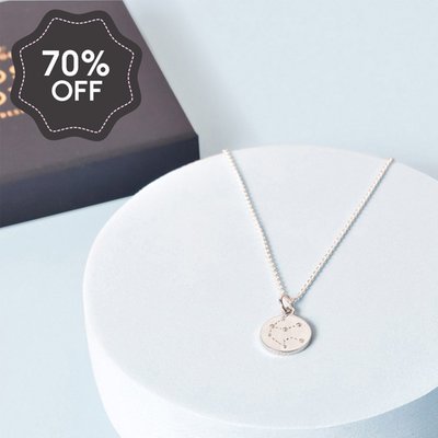 'Aquarius' Zodiac Silver Necklace