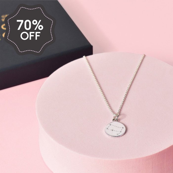 'Gemini' Zodiac Silver Necklace