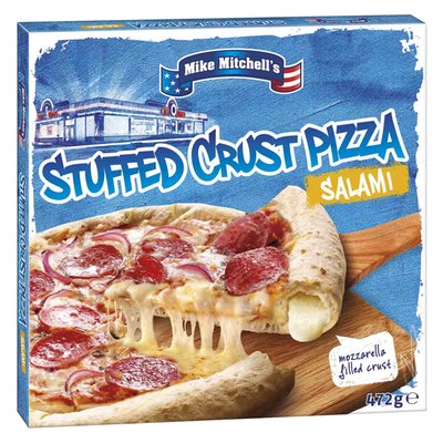 Immagine di Pizza al salame con crosta ripiena