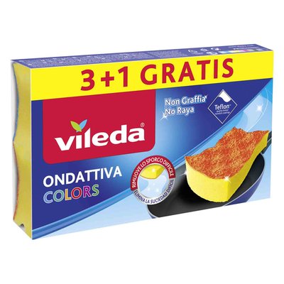 Immagine di Spugne ondattiva colores 3+1 gratis vileda
