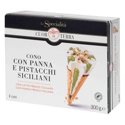 Immagine di Cono con panna e pistacchio