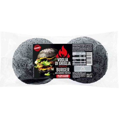 Immagine di Pane per Hamburger con Carbone Vegetale