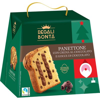 Immagine di Panettone con crema al cioccolato e gocce di cioccolato