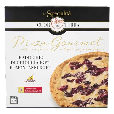 Immagine di pizza radicchio di chioggia igp e montasio dop