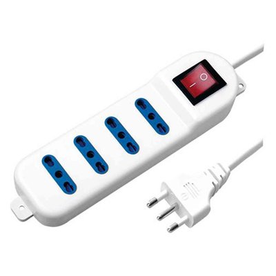 Immagine di Presa multipla con interruttore 4 prese bivalenti