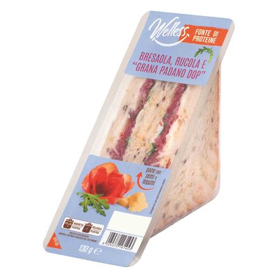 Immagine di Tramezzino bresaola, rucola e grana DOP