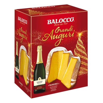 Immagine di Grandi auguri Pandoro 750 g e Morando 75 cl