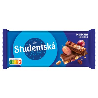 Obrázek ORION Studentská pečeť Mléčná čokoláda s arašídy, rozinkami a želé 170g
