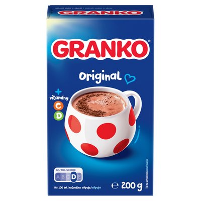 Obrázek GRANKO Original instantní kakaový nápoj s vitamíny C a D 200g